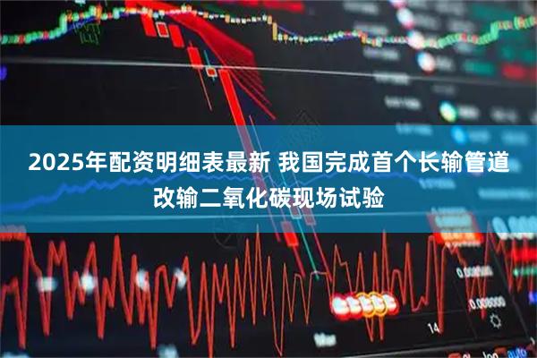 2025年配资明细表最新 我国完成首个长输管道改输二氧化碳现场试验