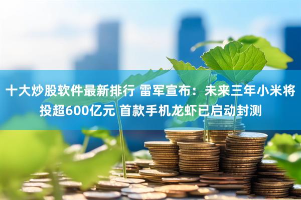 十大炒股软件最新排行 雷军宣布：未来三年小米将投超600亿元 首款手机龙虾已启动封测