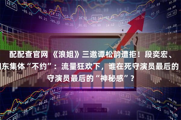 配配查官网 《浪姐》三邀谭松韵遭拒！段奕宏、张译、何润东集体“不约”：流量狂欢下，谁在死守演员最后的“神秘感”？